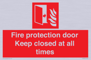 Fire protection door Keep closed at all times